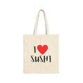 I  Sushi Tote Bag – Cotton Canvas Grocery & Market Bag for Sushi Lovers